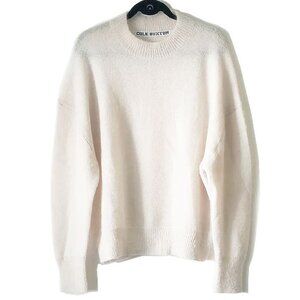 Cole Buxton Mohair Baby Alpaca Blend Oversized Sweater M Cream Beige